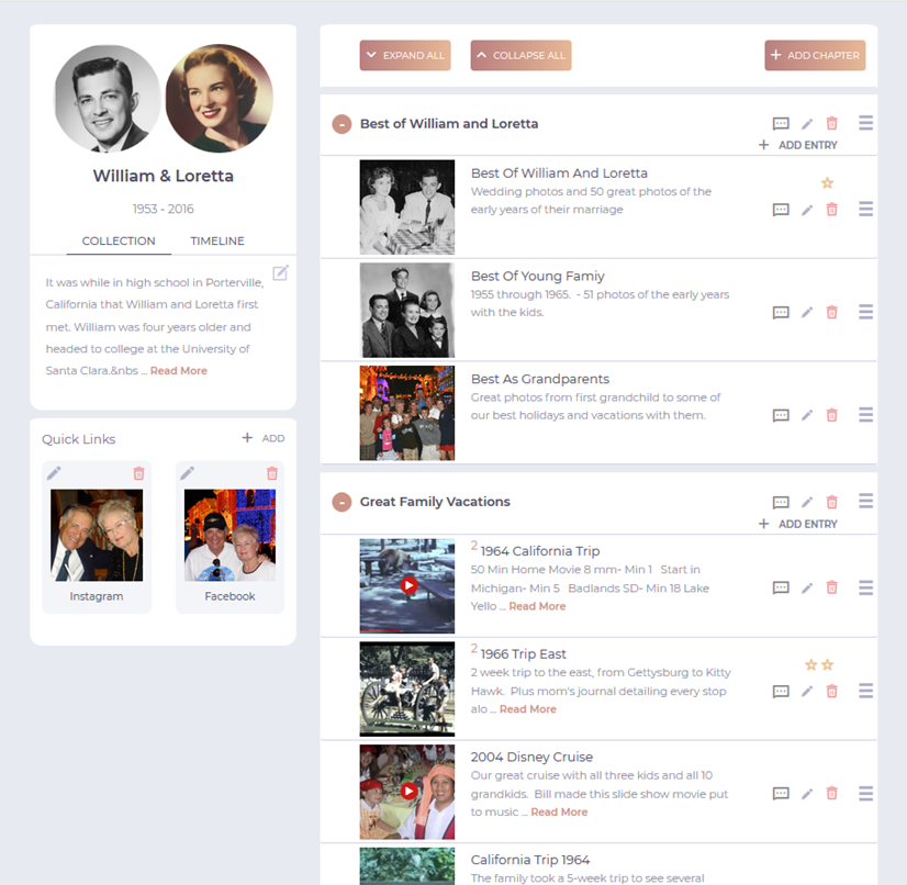 online family collection